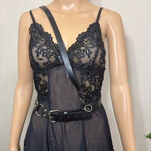 Black Harness Shoulder New